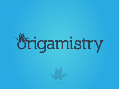 Origamistry Dribbble crane gradient japan logo origami origamistry paper