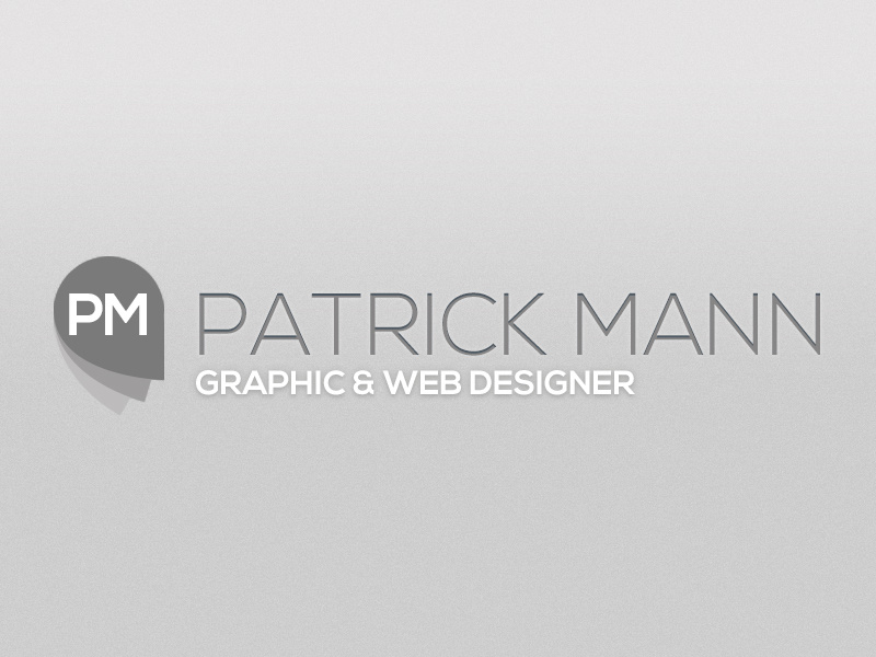 New Personal Branding & Mark logo branding mark minimal patrick mann