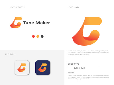 T Letter Modern Logo Design - Tune Maker