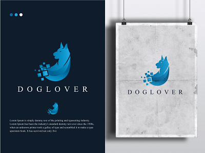 Modern Minimalist Dog Logo Design