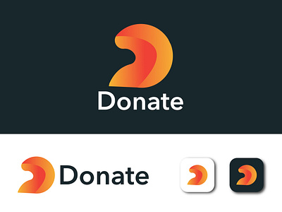 D Letter Modern Logo Design - Donate Logo