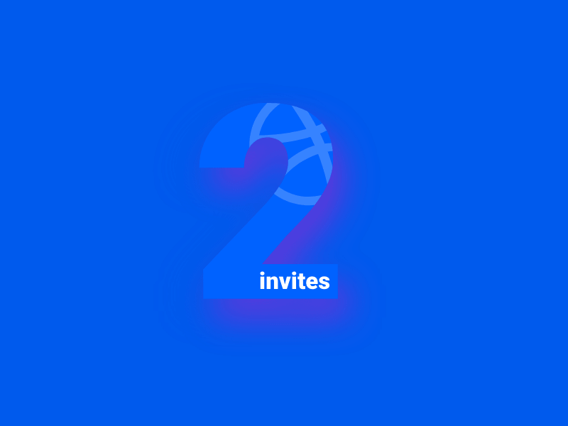 2 Dribbble Invites Availabe! blue clean design dribbble dribbbleinvite invite minimal pink purple vector