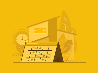 Schedule Appointments blog callendar design home illustration lead leaf minimal real estate time vector