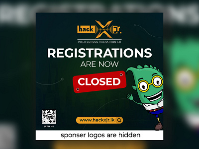 Inter school hackathon -registration closed flyer branding business card template design graphic design illustration logo motion graphics psd ui