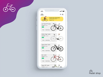 Pedal Cycle cycle design illustration iphone iphone app mobile app simple design ui