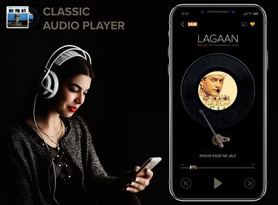 Audio Player App Design app design audio player illustration interaction design iphone ui ux