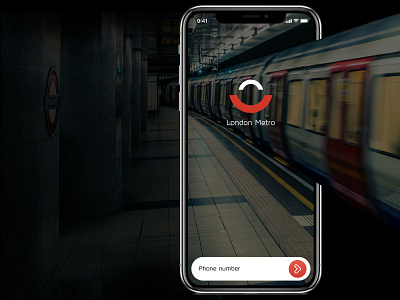 Metro App Login Page app design iphone app metro metro rail simple design train ui ux