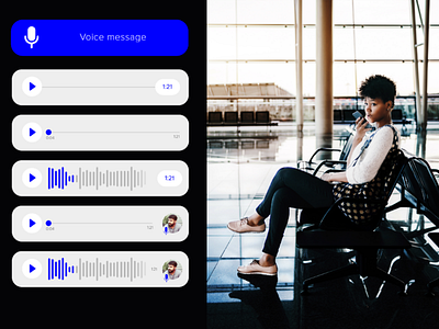 Voice message components sample design chat messanger mobile app ui ux voice voice message whatsapp