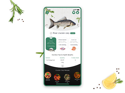 Online Fish Store android chicken curry daily fish fish food fresh fish fry iphone mobile app online food online shopping recipes store ui. user experience
