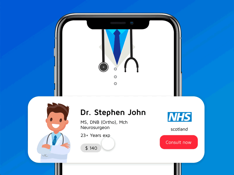 Online consultation Interaction app design doctor health care hospital interaction interaction design iphone app online consultation simple design ui ux