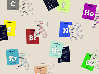 Chemicals elements cards