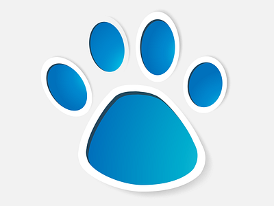 Vector paw icon symbol