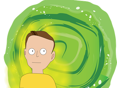 portrait in the style of rick and morty