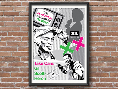 Take Care Gil Scott-Heron digital art drake gil scott heron illustration poster take care xl recordings