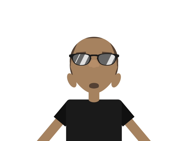 Head Nod animation character design duik harare head nod head rig hip hop illustration rapper sunglasses zimbabwe