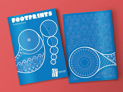 Footprints blue book cover cover design culture graphic design harare illustration marondera zimbabwe
