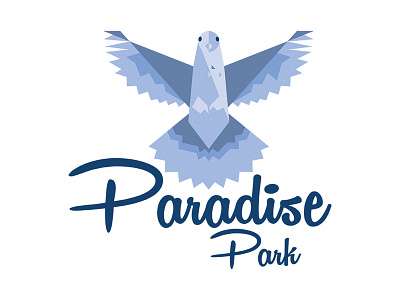 Paradise Park Logo blue branding dove flight geometric harare illustration logo design marondera paradise park zimbabwe