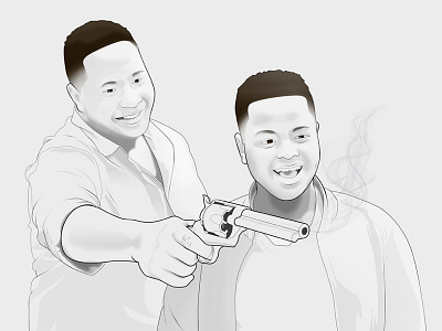 Smoking Gun fade family gangstars gun harare illustration marondera photoshop thuglife uncle and nephew zimbabwe