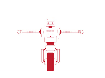 Hog-a-Tron character characterdesign dribbbleweeklywarmup graphic design illustration onewheel robot warmup