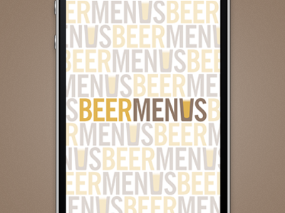 BeerMenus Start Screen