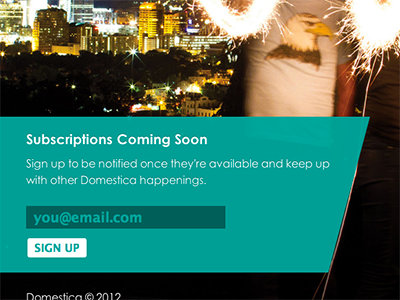 Domestica Email Signup