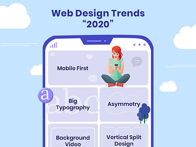 An Instagram post on web design trends (2020) web design web design classes web design courses web development web development courses