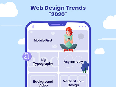 An Instagram post on web design trends (2020)
