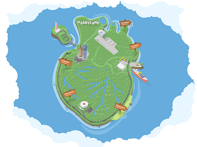 Heartland captain city flat game heart heartland hospital island land map mobile stent