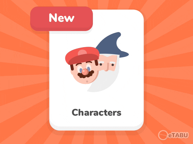 Characters cards deck animation cards characters cross deck design fancy gandalf icon illustration mario origami