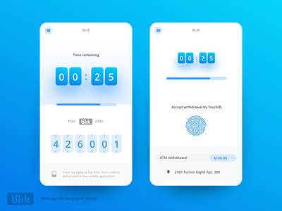 Bank App - Blik integration android animation app bank blik design illustration interface ios iphone ui ux