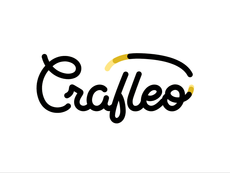 Crafteo - Lettering Logo Reveal after effects animation bodymovin branding crafteo design flat lettering lettering animation lettering art lettering artist logo logo animation logotype logotypedesign type typography vector web website