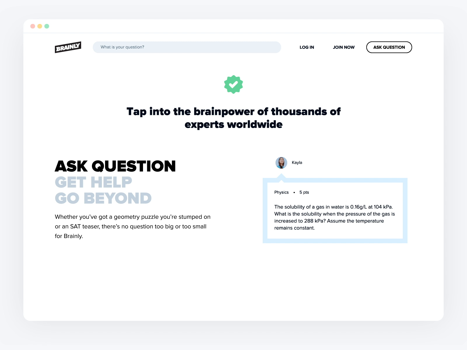 Brainly Desktop Homepage Question & Answer section by Maciej Nowak for Brainly Design on Dribbble