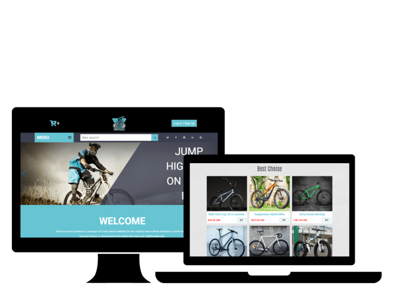 Bicycle Website Template by Ordasoft on Dribbble