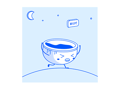 Help! cup help illustration run