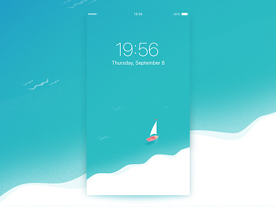 illustration for app app background beach boat default page wallpaper