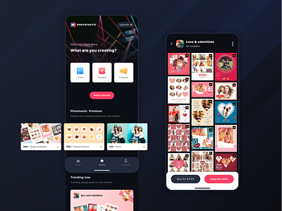 Phototastic Collage Maker App for Android android app appdesign clean collage dark dark theme design image editing minimalist photo product design productdesign ui ux