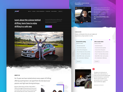 Landing Page for a Drift Academy Website