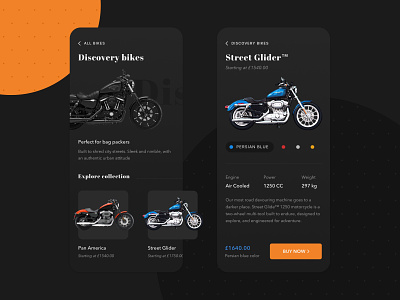Harley Davidson Online Store Design