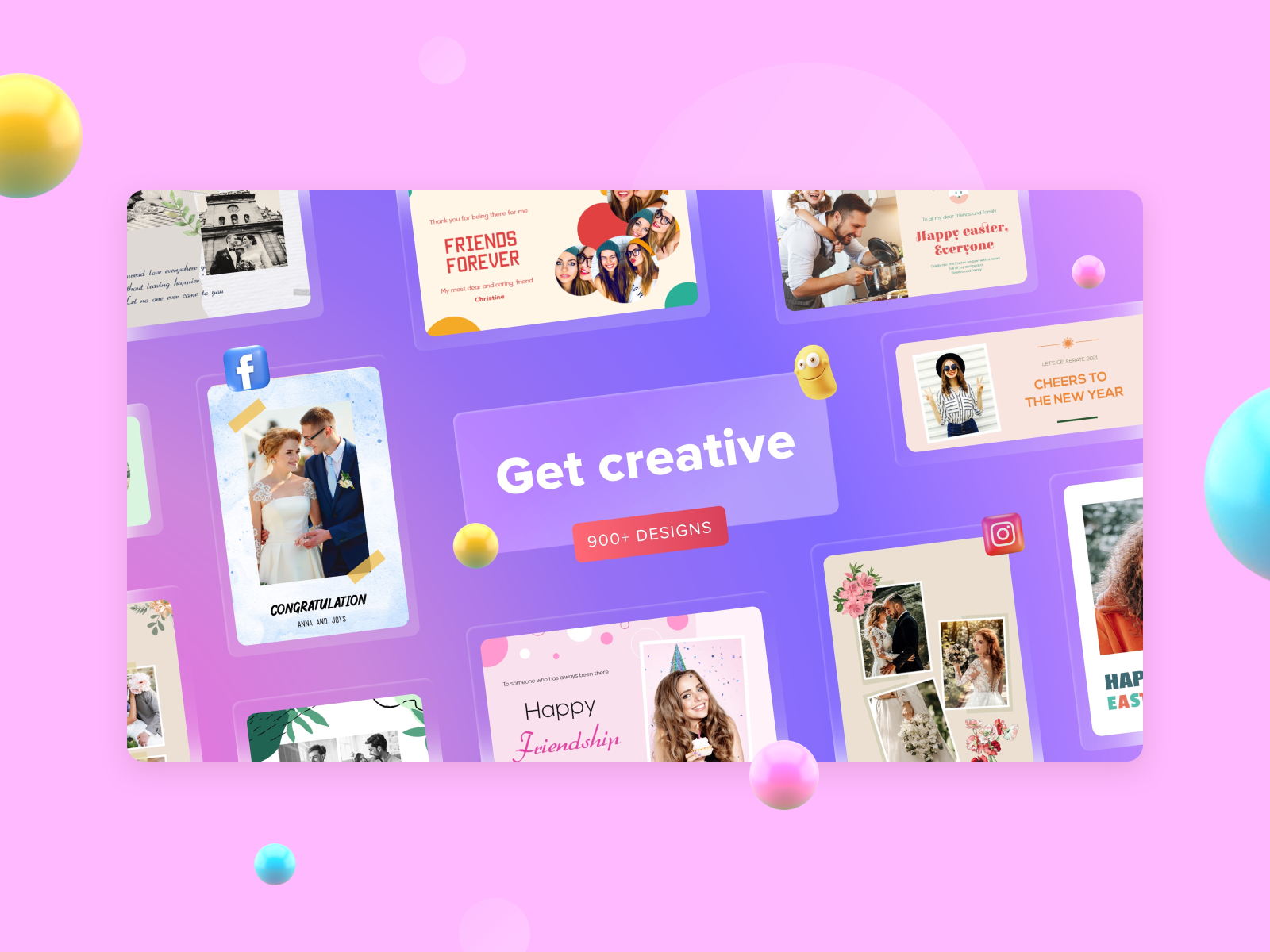 Cover Picture Art for Collage Maker App by Thumbmunkeys on Dribbble