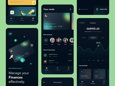 Mobile Finance App 3d app app design banking branding app design card clean credit dark dashboard design finance fintech glassmorphism minimal mobile money app product design ui ux