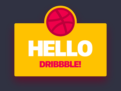 Hello Dribble! clean dribble flat hello minimal