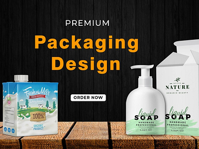 Product packaging, label, and box design