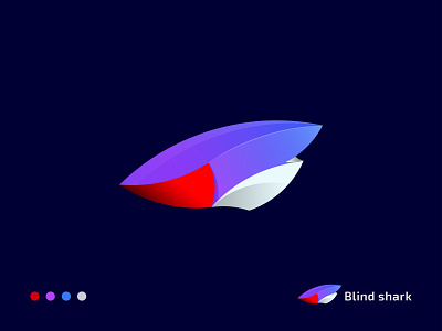 Modern 3d shark logo design || blind shark logo concept