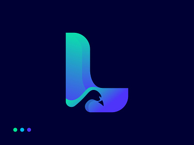 L + Swan Modern Logo Design
