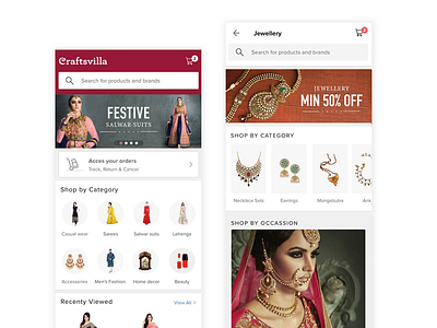 Craftsvilla Mobile App Landing Page