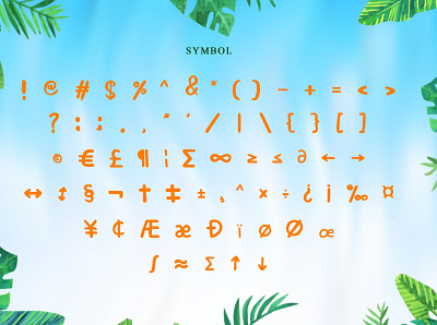 SYMBOL FONT animation branding design font graphic design illustration logo magazine mockup tropicalfont