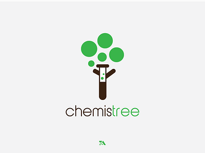 Chemistree Logo chemistry lab logo smart tree tube