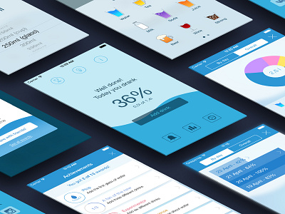 My water - iOS application app design fitness gym hydration ios mobile ui ux water