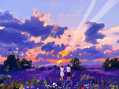 The Sunset art character colorful creative digital painting digitalart illustration inspiration people summer sun sunset