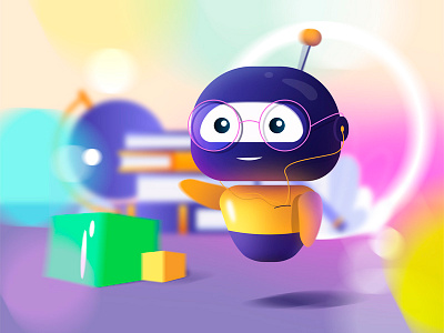 Robot art character character animation characterdesign color colorful creative cute design education game illustration inspiration line modern modern style office robot robotics vector
